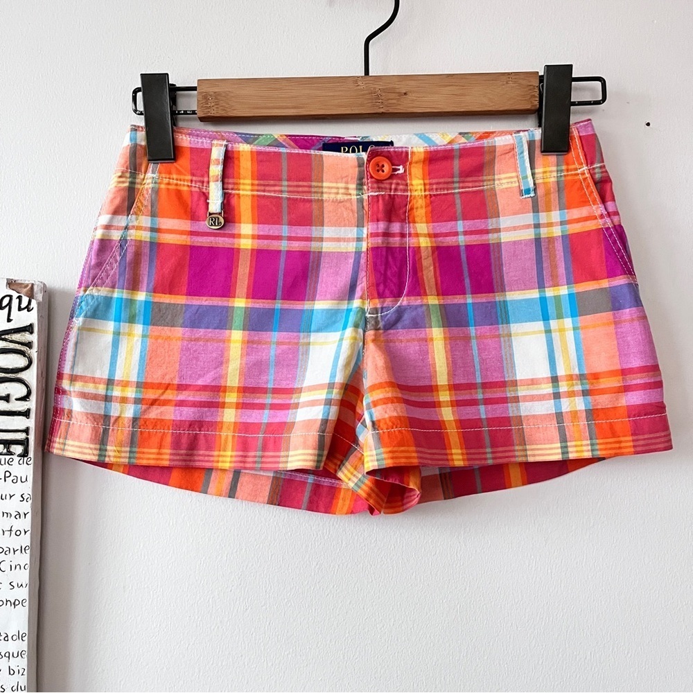 Polo Ralph Lauren Girls Plaid 100% Cotton Shorts Size 12